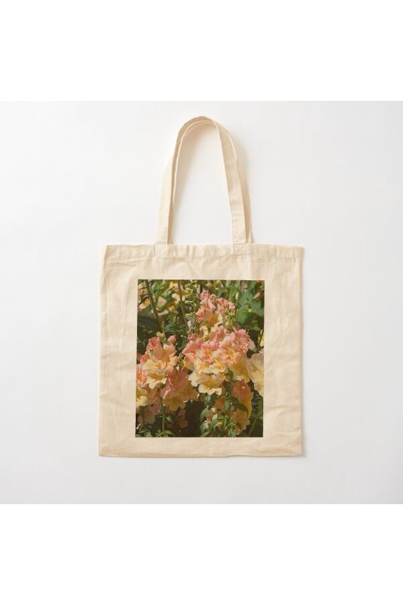 Pink Poppies Canvas Tote Bags, Reusable Shopping Bag