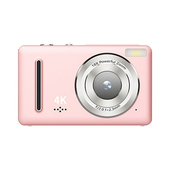 Pink Portable Digital Camera Compact Camera 2.4 Inch Screen 18X Digital Zoom 64Mp 1080P Video Electronic Stabilization Rechargeable Battery For Beginners 1Pc Weight 0.49 Lb