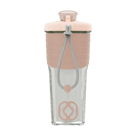Pink Portable Protein Mixing Cup Bpa Free Plastic Shaker For Pre Workout Beverage 8.7X3.6X3.6Inch