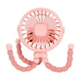 thumbnail image 1 of Pink Portable USB Rechargeable Silent Mini Fan 3 Speed Adjustable with Lighting Function for Car Seat Stroller, 1 of 8