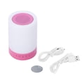 thumbnail image 1 of Pink Portable Wireless Bluetooth Speaker with Smart Touch LED Lights and Stereo Sound, 1 of 8