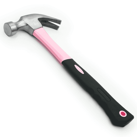 Pink Power 16oz Pink Hammer – Small Hammer for Women – Mini Claw Hammer for Pink Tools – DIY Home and Craft Hammer for Women All Purpose Hammer with Slip Resistant Handle for Girls Ladies