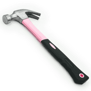Pink Power 16oz Steel Claw Craft Hammer with Slip Resistant Handle for DIY and Craft Hammer for Women