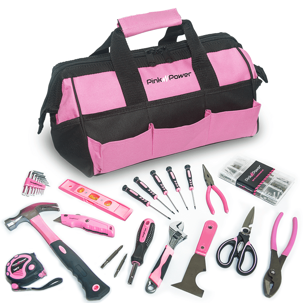Pink Power 189Piece Mechanics Hand Tool Kits for Household