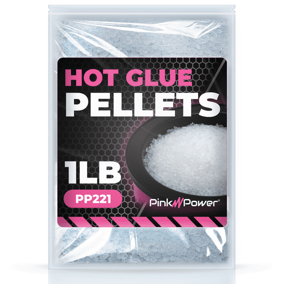 Pink Power 1lb Hot Glue Pellets - Hot Melt Glue for Crafting Projects for Pink Power Glue Pot PP220