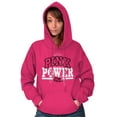 thumbnail image 1 of Pink Power Breast Cancer Awareness Women Plus Size Graphic Pullover Hoodie Brisco Brands 3X, 1 of 3