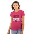 thumbnail image 1 of Pink Power Breast Cancer Awareness Womens Slim Fit Graphic Tee Brisco Brands L, 1 of 4