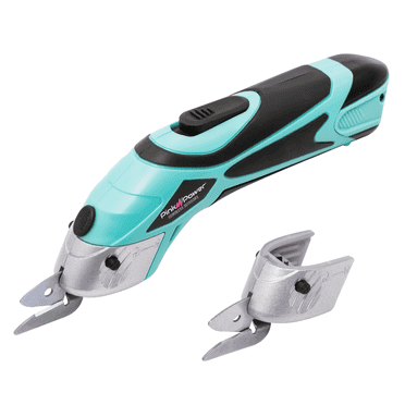 Pink Power Electric Fabric Scissors Box Cutter for Crafts, Sewing, Cardboard, Carpet, & Scrapbooking - Heavy Duty Professional Shears Cutting Tool - Aqua Splash Automatic Cordless Electric Scissors