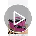 Pink Power Tool Box Set - 2-Pack Plastic Organizer With Locking Lids For Tools & Crafts