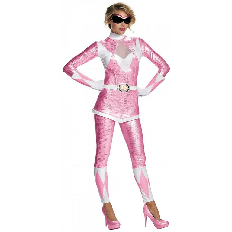 Womens Classic Sexy Pink Mighty Morphin Power Ranger Bustier Costume Medium  8-10