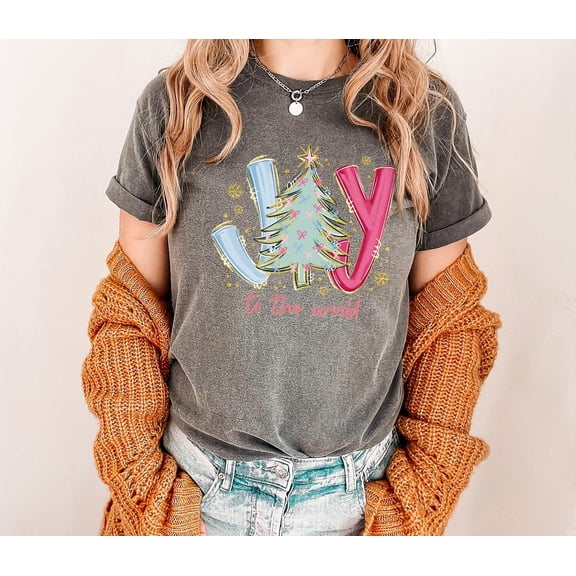 Pink Preppy Joy To The World T-Shirt