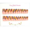 thumbnail image 1 of Pink Pride Matte Rainbow French Manicure Square Press-On Nails By The Nail House NH - 24 Pieces, 1 of 3