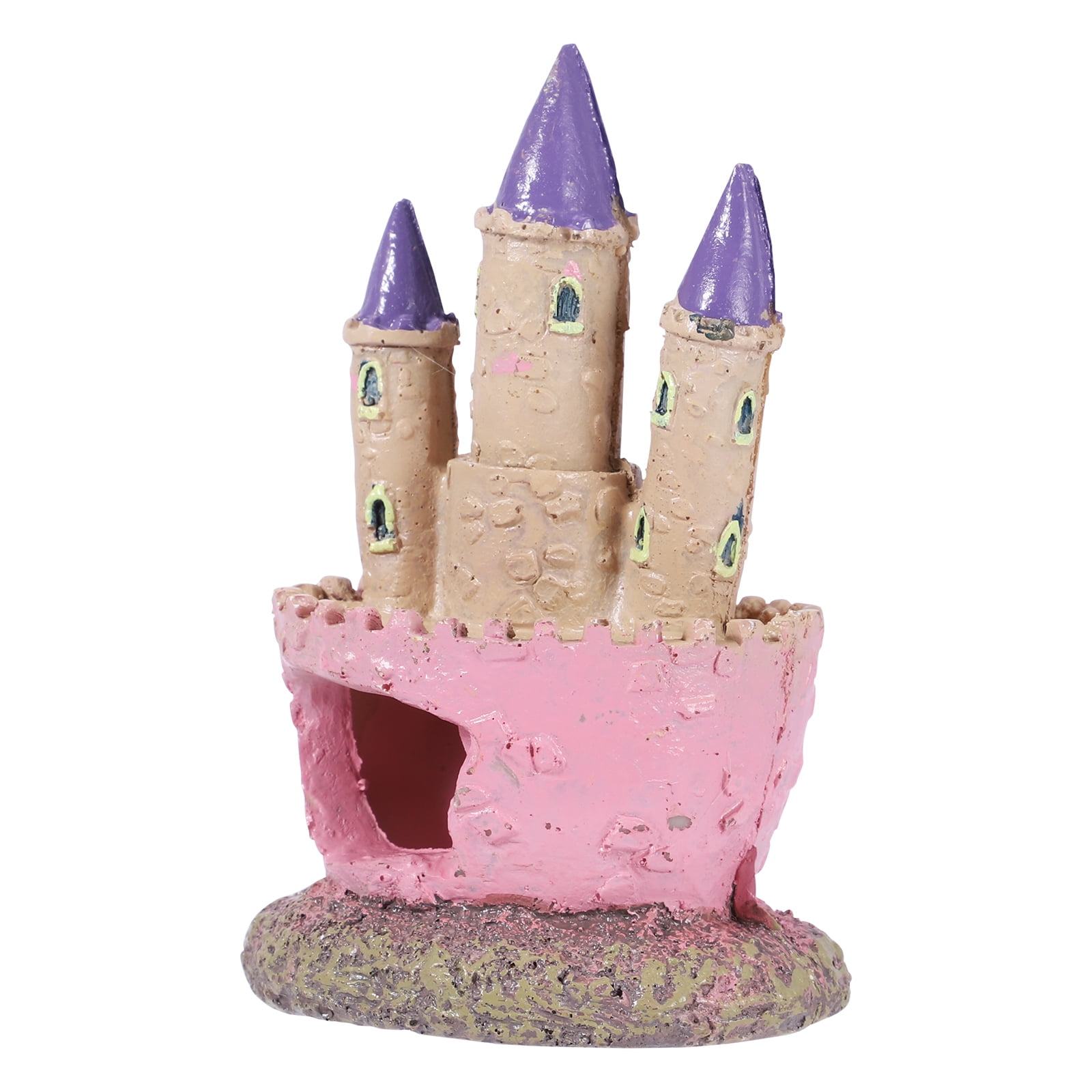 POPETPOP Heart Castle Aquarium Decoration – Pink Fish Tank Hideout For Cichlids 1 thumbnail image