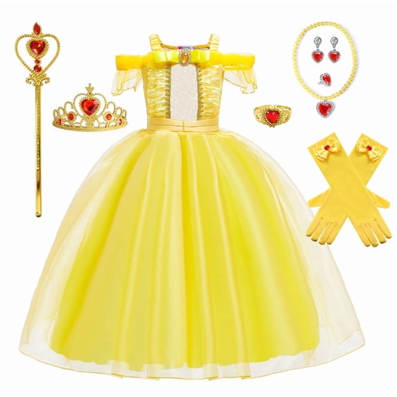 Pink Princess Dress Party Toddler Girls Halloween Costume Deluxe Beauty Cosplay Outfit