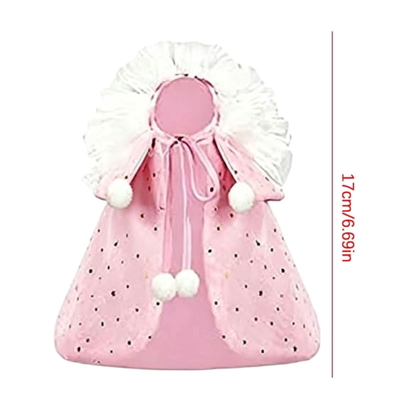 Pink Princess Goose Cape Outfit with Matching Hat, Soft Glitter Cloak for 23 Inch Geese, Versatile Fall Christmas Yard Decor Gift
