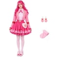 thumbnail image 1 of Pink Princess Rise Red Halloween Costumes for Women, Jacket Top Puff Skirt Earring and Tights Set, Cosplay Outfit for Masquerade Party, 1 of 8