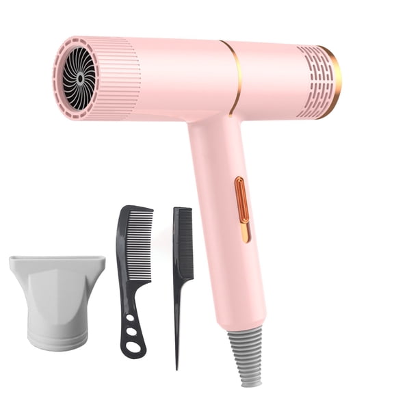 Pink Professional Ionic Hair Dryer 1875W High Speed Blow Dryer With Comb Attachment For Fast Drying And Styling At Home Or Salon Low Noise Design