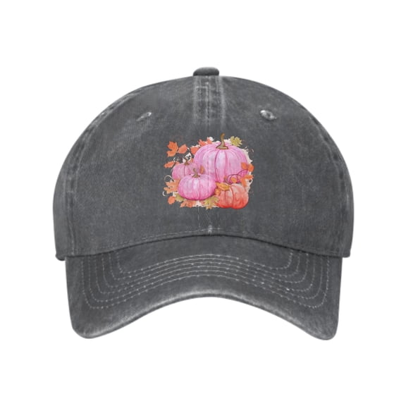 Pink Pumpkin Baseball Caps for Men Women Adjustable Casual Trucker Hats for Fishing Outdoor Activities Fashion Hats