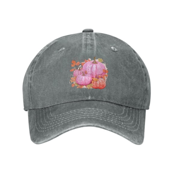Pink Pumpkin Baseball Caps for Men Women Adjustable Casual Trucker Hats for Fishing Outdoor Activities Fashion Hats