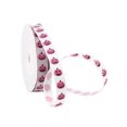 thumbnail image 1 of Pink Pumpkin Face Halloween Ribbon, White Base Plastic Ribbon for Gift Wrapping, Halloween Party Gift Wrap DIY Decor, Suitable for Goodie Bag, Scrapbooking, Card Making, 1 of 5