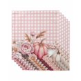 thumbnail image 1 of Pink Pumpkin Fall Cloth Napkins Set of 6 Reusable Dinner Napkins, Plaid Thanksgiving Botanical Floral Checkered Cocktail Napkin Washable Table Napkins for Wedding/Holiday Party/Baby Shower 20"x20", 1 of 7