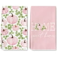 thumbnail image 1 of Pink Pumpkin Kitchen Dish Towel 18 x 26 inch Sweet Home Fall Dishcloth Autumn Pumpkin Eucalyptus Leaves Hand Drying Tea Towel for Thanksgiving Home Kitchen Cooking Cleaning, 2Pcs, 1 of 6