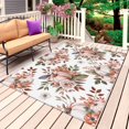 thumbnail image 1 of Pink Pumpkin Roses Outdoor Rug for Patio/Deck/Porch, Non-Slip Large Area Rug 6 x 9 Ft, Fall Rustic Botanical Floral Indoor Outdoor Rugs Washable Area Rugs, Reversible Camping Rug Carpet Runner, 1 of 8