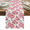 thumbnail image 1 of Pink Pumpkin Table Runner - 108 Inch Long, Kitchen Dining Table Runner Dresser Scarves, Thanksgiving Autumn Fall Leaf Flower Farmhouse Decor for Coffee Tables Wedding Party Banquet, 1 of 8