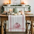 thumbnail image 1 of Pink Pumpkin Table Runner, Autumn Thanksgiving Kitchen Dining Table Decoration for Home Party Decor 13x90 Inches, 1 of 9