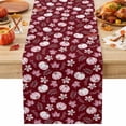 thumbnail image 1 of Pink Pumpkins Fall Cotton Linen Rectangle Table Runners 13"x48", Autumn Thanksgiving Botanical Blush Pink Coffee Table Runner Dresser Scarves Table Runners for Wedding Party Banquet Dinner Decor, 1 of 8