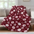 thumbnail image 1 of Pink Pumpkins Fall Fleece Throw Blanket for Couch, Autumn Thanksgiving Botanical Blush Pink Microfiber Flannel Blanket, Lightweight Soft Throw Blankets for Women, Girls, Adults, 50"x80", 1 of 8