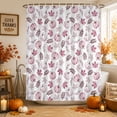 thumbnail image 1 of Pink Pumpkins Fall Shower Curtains for Bathroom, Autumn Botanical Leaf Thanksgiving Waterproof Fabric Shower Curtain, Decorative Bathroom Curtain for Bathtub, 72"x72", No Hooks Included, 1 of 9