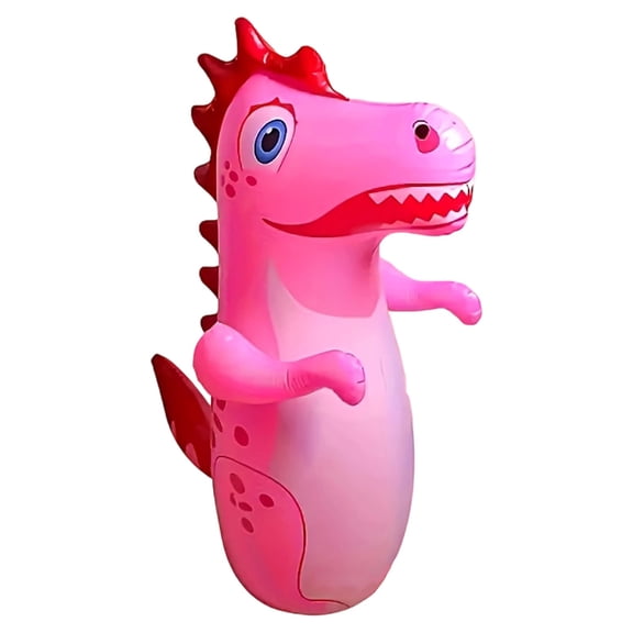 Pink Punching Boxing Inflatable Dinosaur Tumbler Thick Toy Bag Kids Indoor Decompression Fighting Exercise