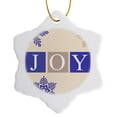 thumbnail image 1 of 3drose, Pink, Purple and Blue Joy and Snowflakes Inspirations, 3 inch Snowflake Porcelain Ornament, 1 of 7