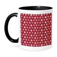 thumbnail image 1 of 3dRose, Pink, Purple, And Gray Musical Notes In Circles Pattern, 11oz Two-Tone Black Mug, 1 of 7