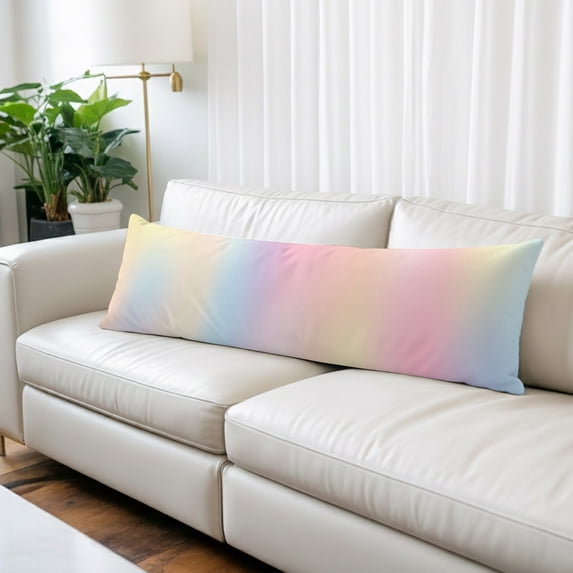Pink Purple Body Pillow Covers 20"x54", Modern Colorful Ombre Abstract Tie Dye Art Soft Brushed Microfiber Breathable Throw Pillow Covers, Decorative Pillowcase with Zipper for Couch Sofa Bedroom