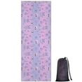 thumbnail image 1 of Pink Purple Cat Eye Skull Butterfly Pattern Hot Yoga Mat Towel Non Slip for Hot Yoga - Quick-Drying Yoga Mat Cover with 4 Corner Pockets with Travel Bag - Hot Yoga Towel Non Slip 70"x26", 1 of 6