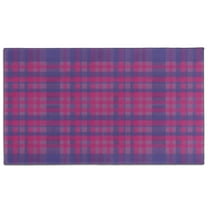 Pink Purple Checkered Pattern Door Rugs,Washable Non Slip Door Mats Indoor,Decorative Door Mats,Entry Mat Indoor for Entrance,Bedroom,Kitchen,Bathroom,17"x30"