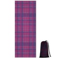 thumbnail image 1 of Pink Purple Checkered Pattern Hot Yoga Mat Towel Non Slip for Hot Yoga - Quick-Drying Yoga Mat Cover with 4 Corner Pockets with Travel Bag - Hot Yoga Towel Non Slip 70"x26", 1 of 6