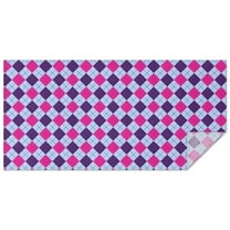 Pink Purple Checkered Pattern Rectangle Tablecloth 60"x120",Waterproof Polyester Rectangle Table Cloth, Wipeable Spillproof Polyester Tablecloth for Dining, Camping, Indoor and Outdoor