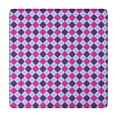 thumbnail image 1 of Pink Purple Checkered Pattern Square Fitted Tablecloth with Elastic Edge,Square Table Cover,Washable Elastic Table Cover for Home Kitchen Party Decor 34"x34", 1 of 6