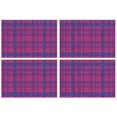 thumbnail image 1 of Pink Purple Checkered Pattern Summer Placemats Table Placemats Set Of 4-Linen Kitchen Washable Placemats Table Mats 11.8"x17.7" Non-Slip Heat Resistant, 1 of 6