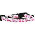 thumbnail image 1 of Pink & Purple Cupcakes Nylon Ribbon Dog Collar - Small, 1 of 1
