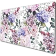 thumbnail image 1 of Pink Purple Floral Extended Mouse Pad Large Keyboard Mousepad,Non-Slip Rubber Base Mouse Mat with Stitched Edge XXL Desk Pad Protector for Computer Laptop PC 31.5x15.75 Inch, Hydrangea Peony Flower, 1 of 6