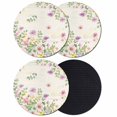 thumbnail image 1 of Pink Purple Flower Coasters Set of 4, Absorbent Coasters for Drinks, Spring Vintage Country Floral Leaf Plant Coaster for Desk Coffee Table Protection, Home Decor House Warming Gifts 4", 1 of 8