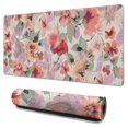 thumbnail image 1 of Pink and Purple Flowers Mouse Pads Pad Mouse Waterproof Washable for Office Home Work Gaming Gift Tables Mousepad Rubber Base Mousepad with Stitched Edges 35.4x15.7inches, 1 of 7