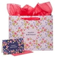 thumbnail image 1 of Pink & Purple Gift Bag with Card and Tissue Paper Set - Happy Birthday, Large, 1 of 4