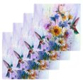 thumbnail image 1 of Pink Purple Hummingbird Kitchen Dish Towels for Drying Dishes Set of 4, Spring Oil Painting Sunflowers Waffle Weave Microfiber Hand Tea Bathroom Towels Quick Dry & Absorbent Towel 12x12, 1 of 7