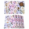 thumbnail image 1 of Pink Purple Hummingbird Placemats Set of 4, Spring Watercolor Flowers Leaf Plant Placemats for Dining Table, Place Mats for Kitchen Tabletop, Waterproof Wipeable Dining Table Mats Set, 1 of 9