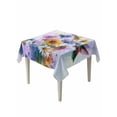 thumbnail image 1 of Pink Purple Hummingbird Table Cloth, Waterproof Tablecloth for Square Tables, Spring Oil Painting Sunflowers Reusable Washable Fabric Table Cover for Restaurant Kitchen Dining Tables 60"x60", 1 of 9